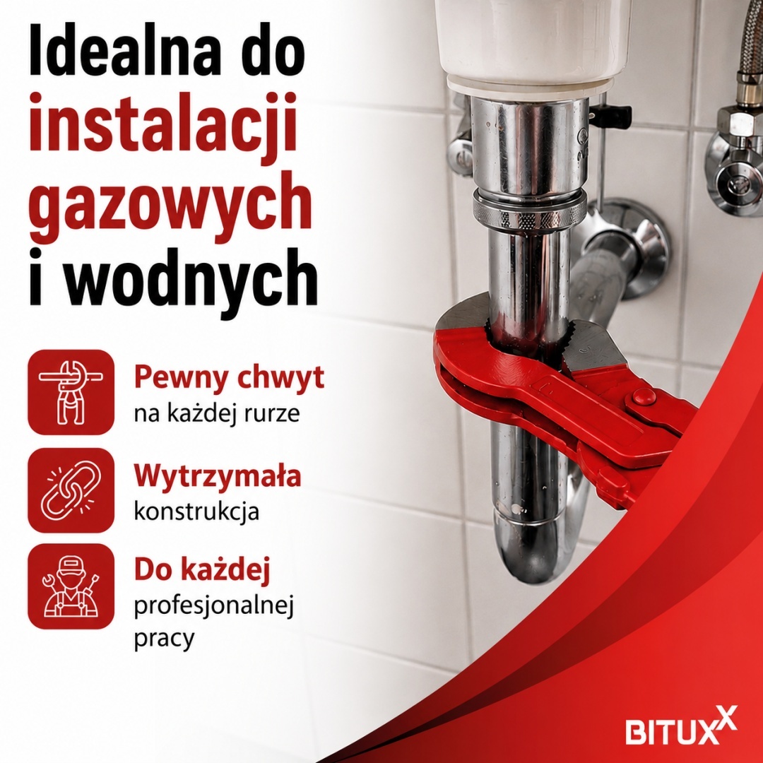Hasák na trubky Bituxx S-Maul 40 mm 1'' nastavitelné hydraulické kleště M18072